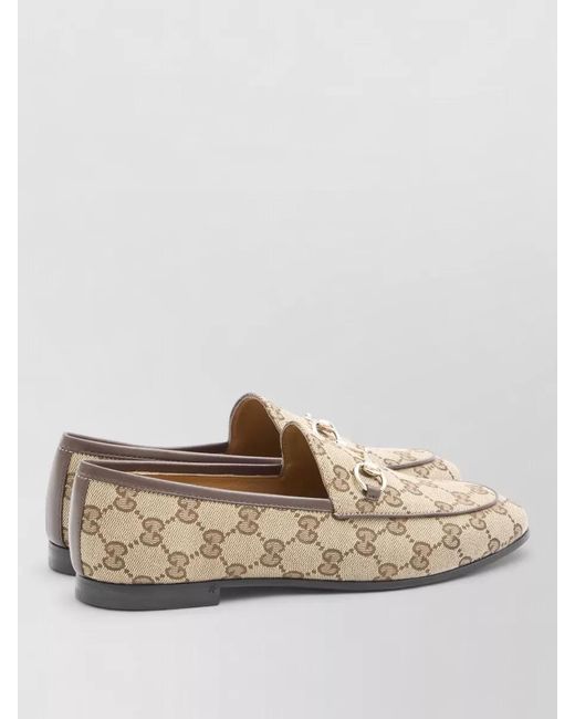 Gucci Natural Canvas Loafers