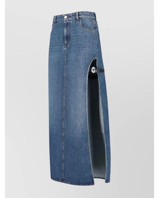 Coperni Blue Denim High-Rise Maxi Skirt