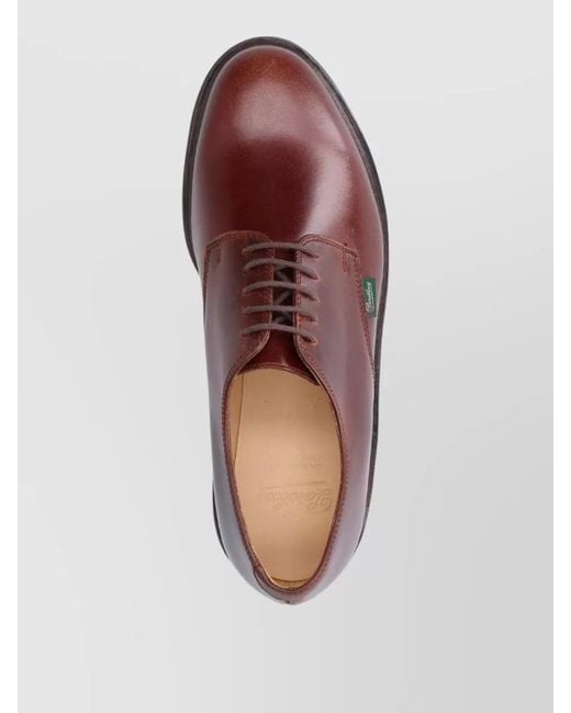 Paraboot Brown Derby Lace Shoes Premium Leather Design for men