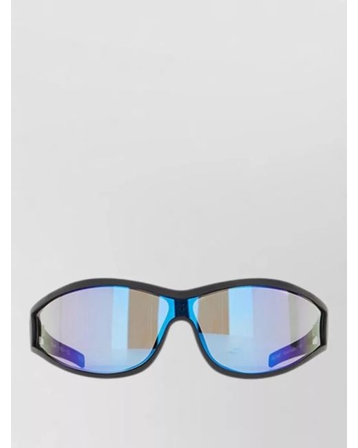 Facehide Blue Reflective Lens Sunglasses Minimal Frame Design