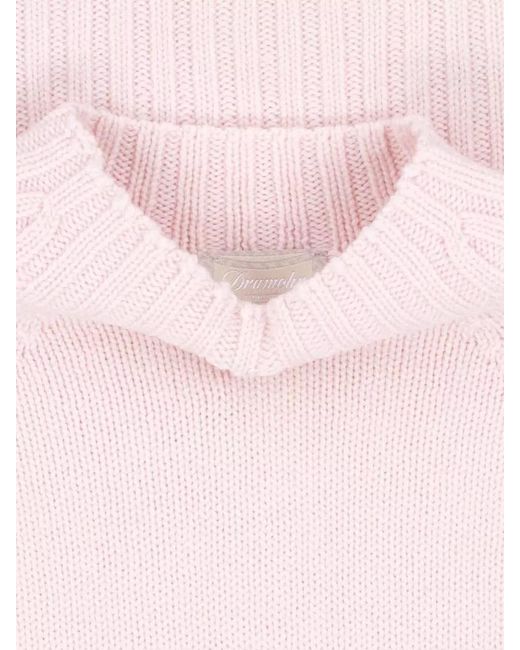 Drumohr Pink Lightweight Crew Neck Knit Long Sleeve Sweater