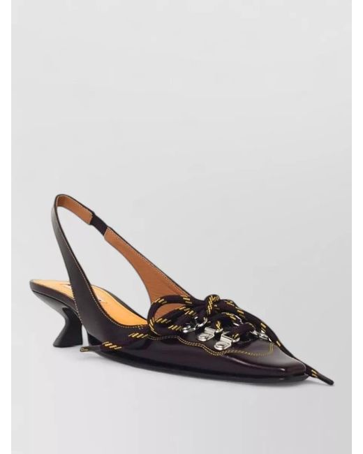 Marni Multicolor Leather Slingback Mules