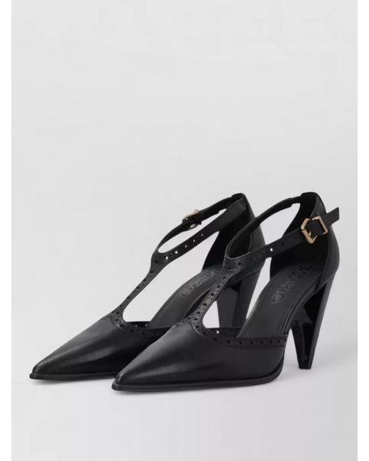 Pinko Black Pumps Lace Pointed Toe Stiletto Cut Out