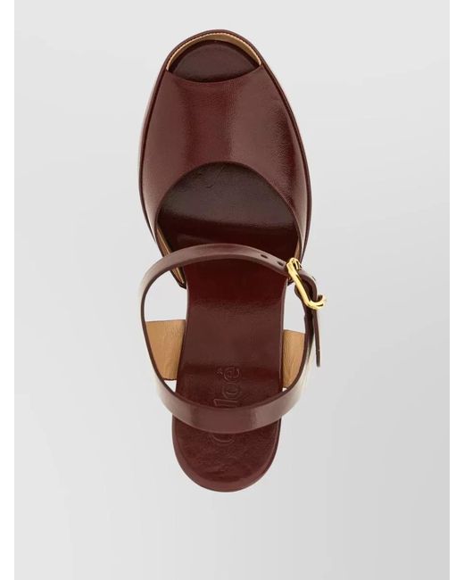 Chloé Brown Meret Open Toe Studded Stiletto Mules