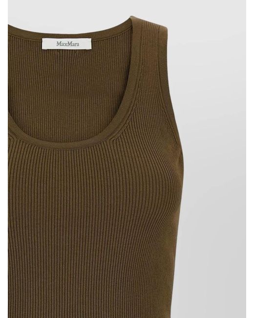 Max Mara Green Fine-Knit Editta Top
