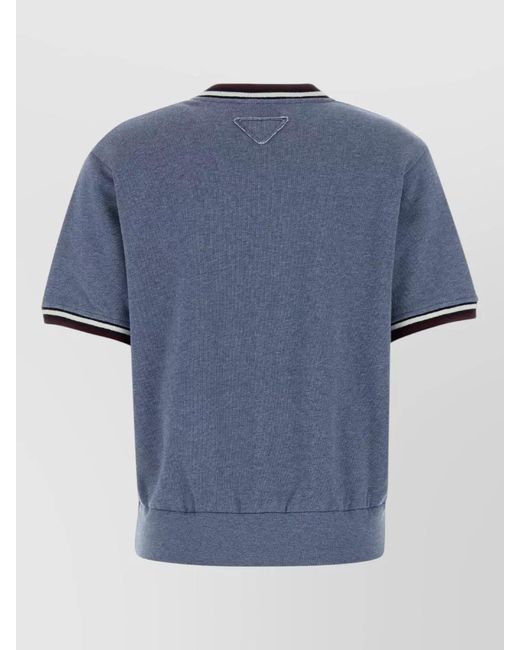 Prada Blue Cotton T-Shirt