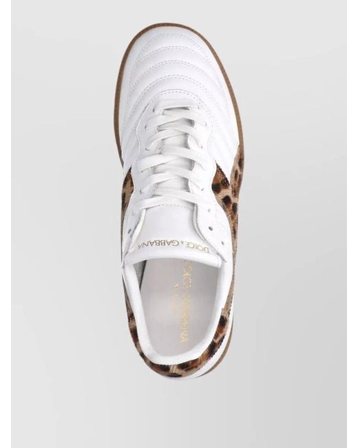 Dolce & Gabbana White Low Top Sneakers Casual Lightweight Rubber Sole
