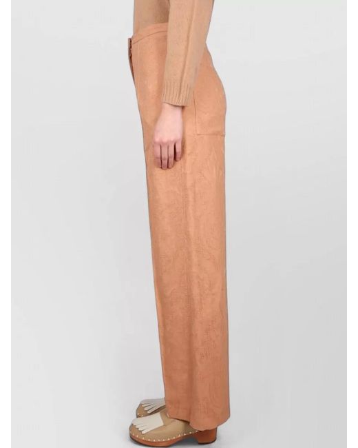 Alysi Multicolor Wide Leg Pants High Rise Back Pockets