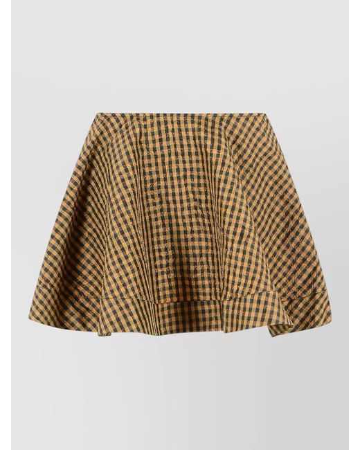 Ganni Natural Pleated Skirt