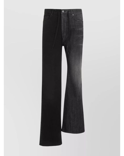 Balenciaga Black Cotton Wide-Leg Denim Jeans for men