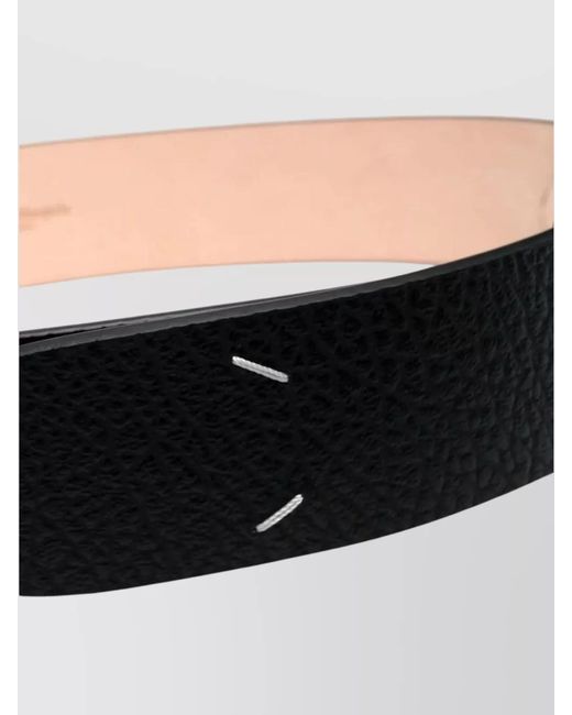 Maison Margiela White Adjustable Hammered Texture Belt And Loops for men