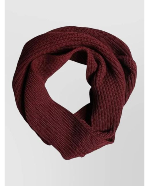 Dolce & Gabbana Red Cashmere Knitted Neckwrap Shawl Scarf for men