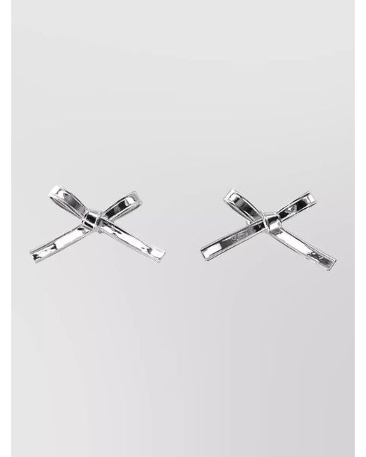 Marc Jacobs Metallic Crystal-Embellished Bow Earrings