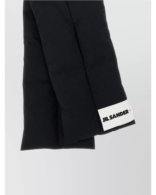 Jil Sander Black Cotton Down Scarf 01 Scarf for men