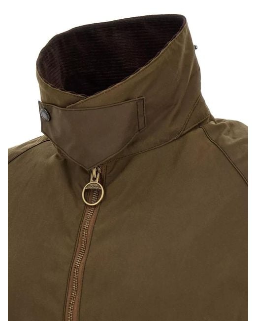 Barbour Green Cotton Short Bedale Single-Breasted Coat for men