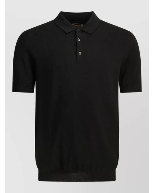 Baracuta Black Cotton Polo Shirt for men