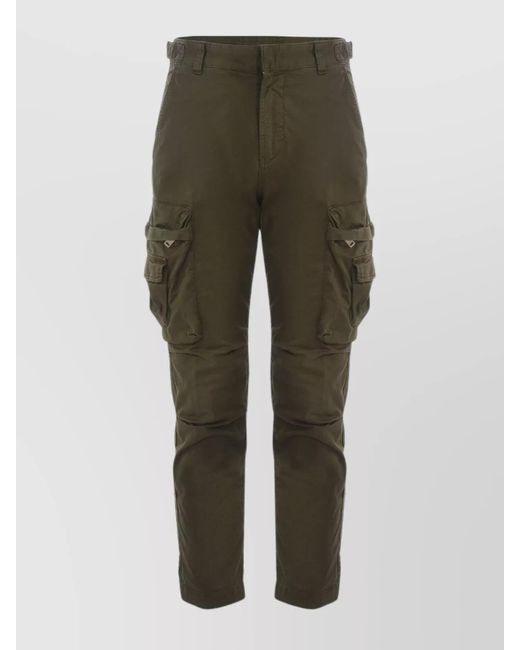 DIESEL Green Cargo Trousers With Side And Back Pockets for men