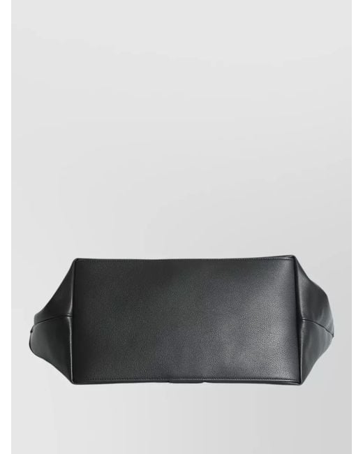 Saint Laurent Black Small Calfskin Y Stitch Tote Bag