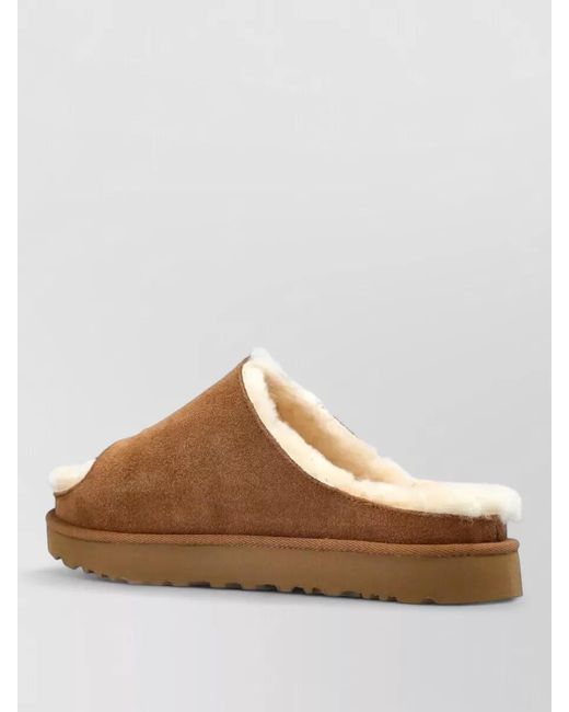 Ugg Brown Suede Leather Mules