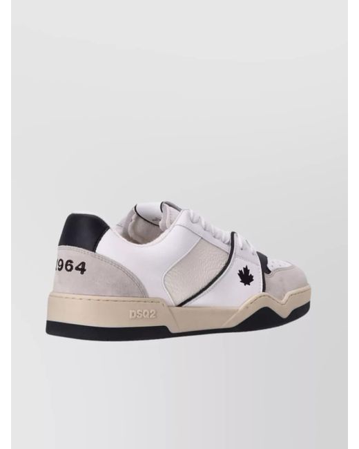 DSquared² Metallic Leather Low-Top Sneakers for men