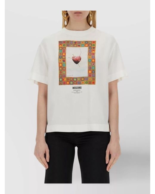 Moschino White Heart T-Shirt