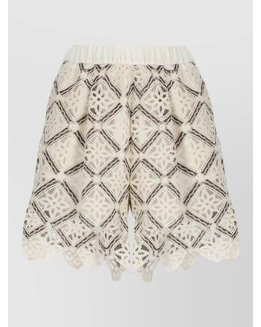 Herno Natural Lace Shorts