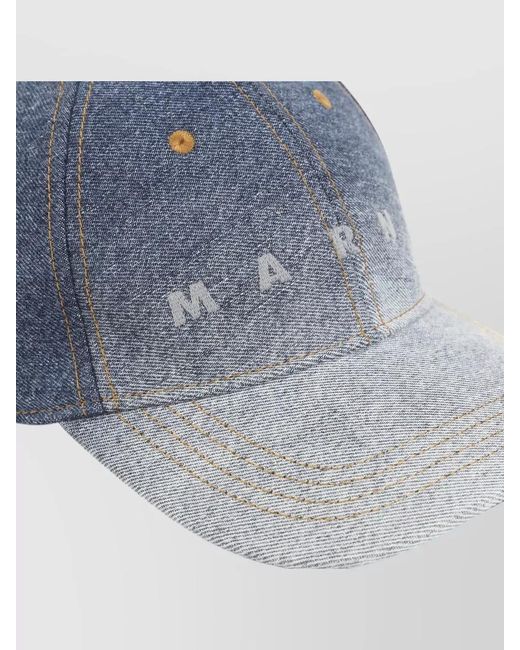 Marni Blue Denim Baseball Cap for men