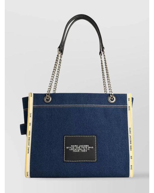 Marc Jacobs Blue The Tote Bag Medium Denim Tote Bag