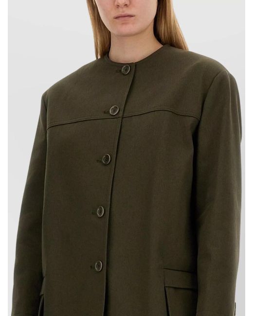 Max Mara Green Cotton Fitted Jacket