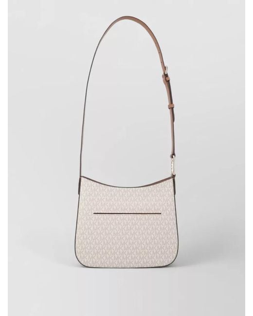 Michael Kors White Na Logo-Print Cross-Body Bag