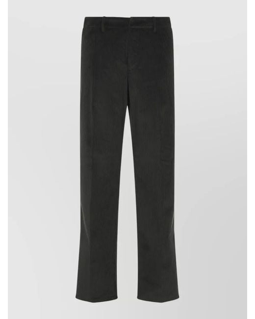 Etro Black Roma Sport Pants Corduroy Front Back Pockets for men