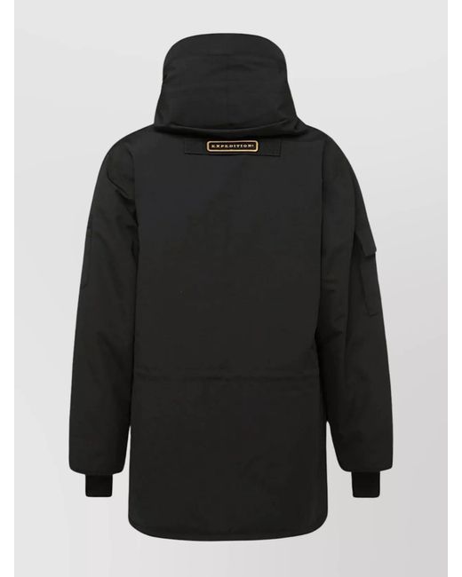 Canada Goose Black Down Hooded Puffer Jacket for men