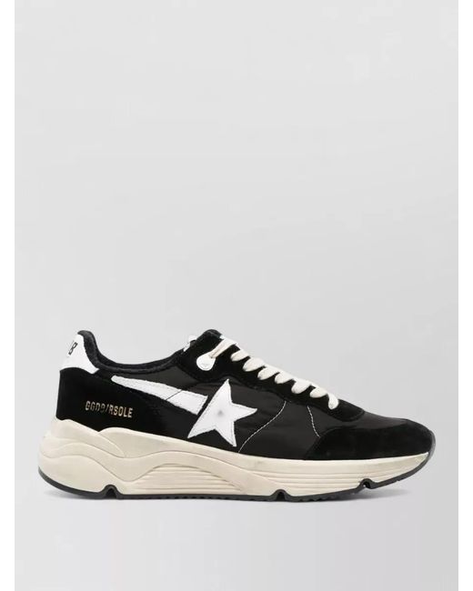 Golden Goose Deluxe Brand Black Leather And Fabric Low Top Sneakers for men