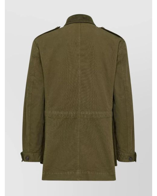 DSquared² Green Cotton Military Jacket for men