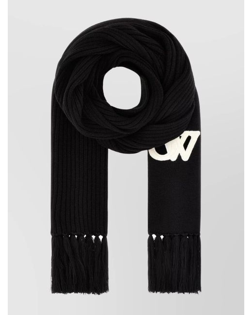 Off-White c/o Virgil Abloh Black Virgin Wool Scarf