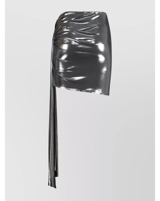 Magda Butrym Black Draped Gathered Fitted Skirt