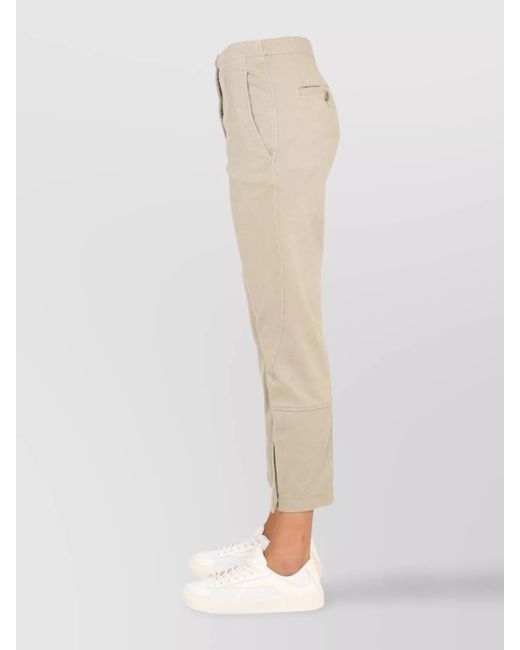 Aspesi Natural Cropped Trousers