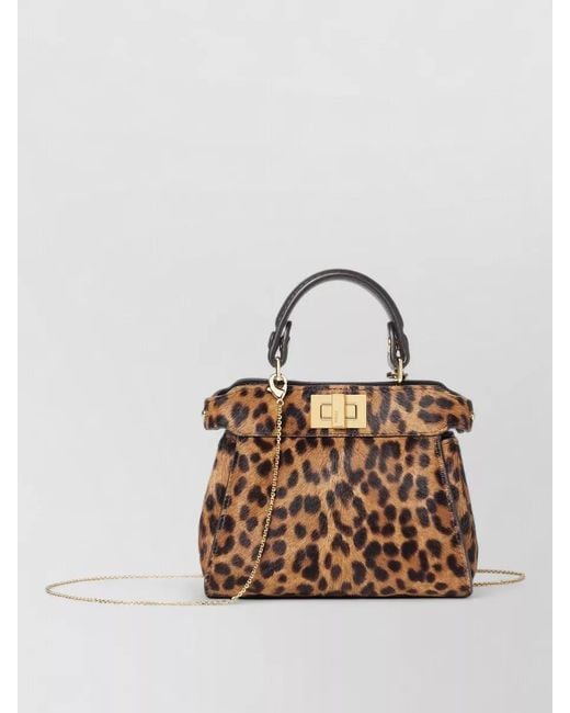 Fendi Multicolor Peekaboo Nano Chain Shoulder Bag