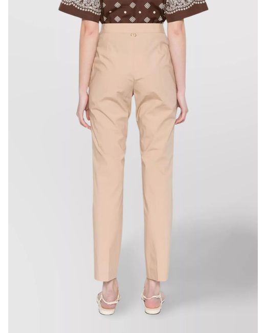 Twinset Natural Straight-Leg Trousers