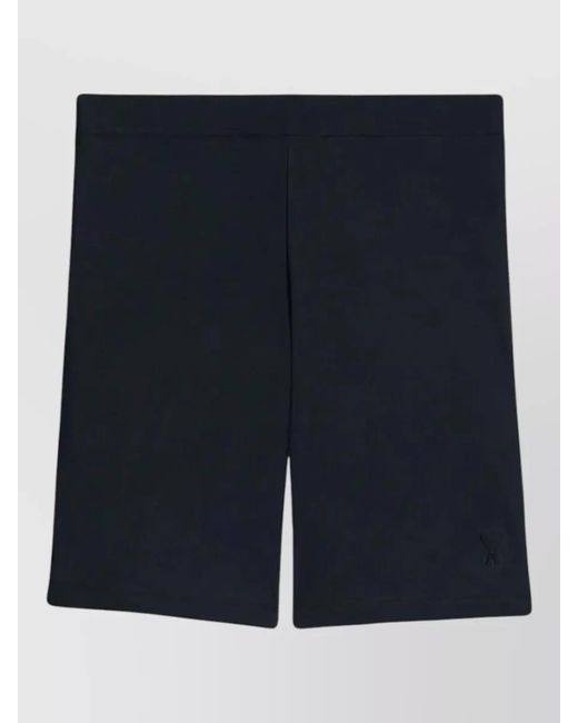 AMI Blue Cotton Knee-Length Shorts