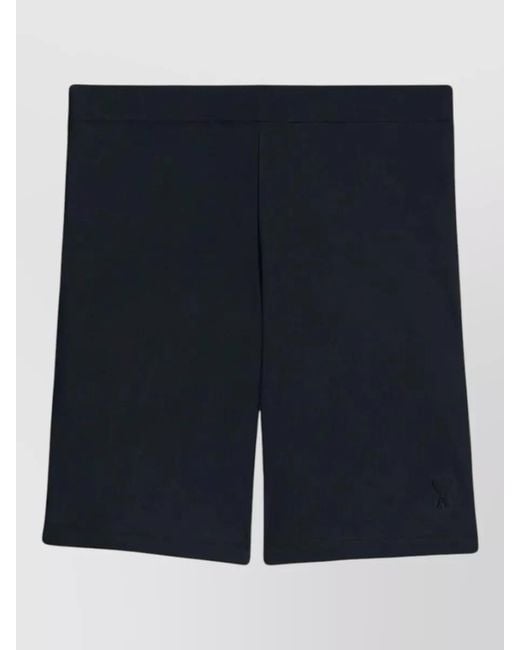 AMI Blue Cotton Shorts Knee Length Tailored Style