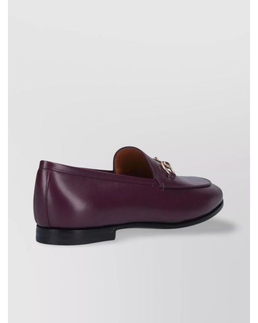 Gucci Purple Leather Loafers
