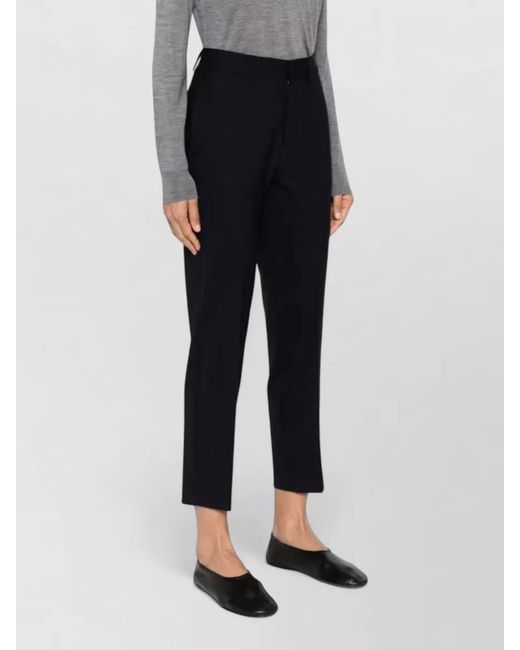 P.A.R.O.S.H. Blue Pants Slim Fit Belt Loops Back Pockets