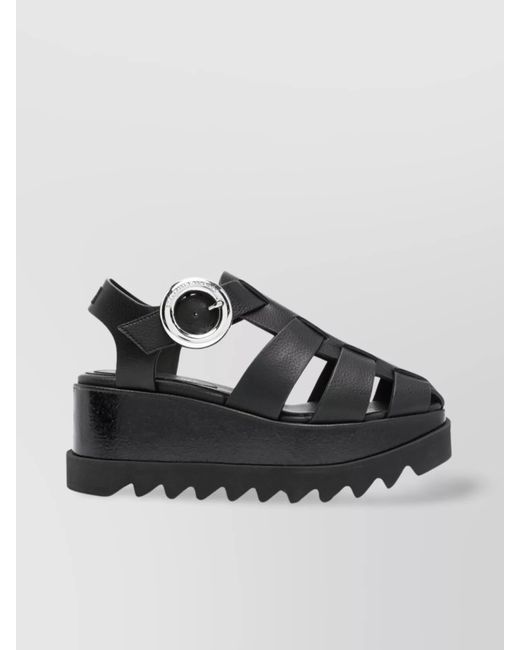 Stella McCartney Metallic Textured Platform Sandals