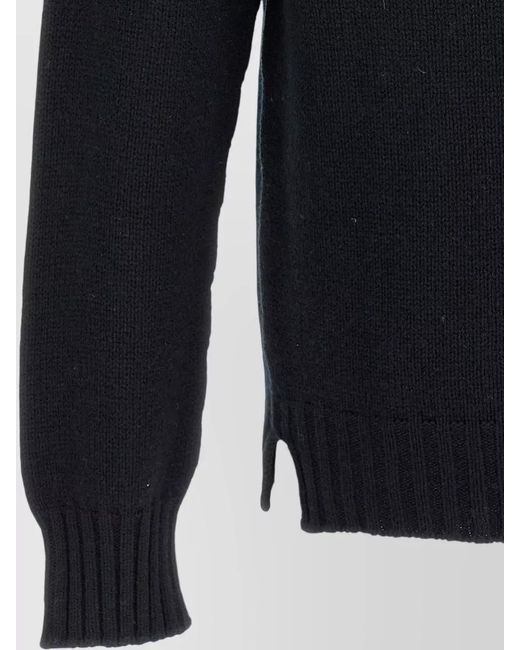 Ma'ry'ya Blue Wool Silk Cashmere Crew-Neck Sweater for men