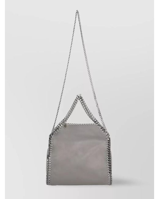Stella McCartney Gray Falabella Mini Eco Shaggy Deer Tote Bag