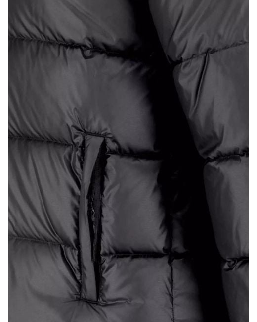 Aspesi Black Hooded Quilted Jacket Side Pockets for men