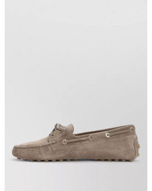 Tod's Brown Suede Leather Loafers