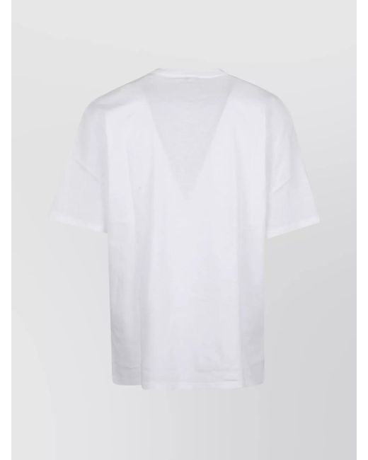 McQueen Blue Crew Neck Graphic Print Short Sleeves T-Shirt for men