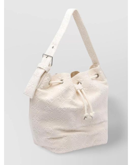 Tory Burch Natural T Monogram Terry Bucket Bag